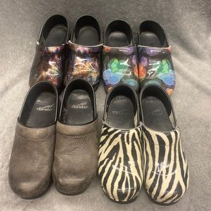Bundle of 4 Dansko clogs size 36